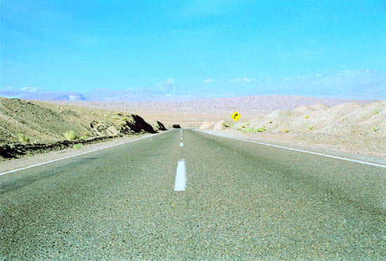 Highway from San Pedro de Atacama